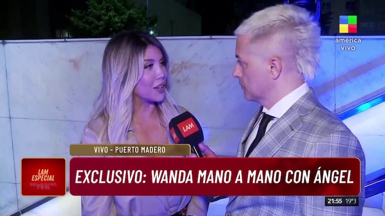 Wanda Nara habló con Ángel de Brito.