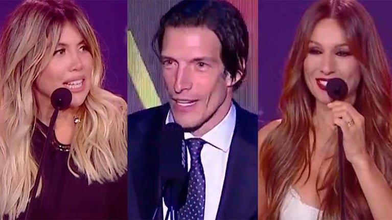 Wanda Nara, Iván de Pineda y Pampita en el Martín Fierro de la Moda 2024.