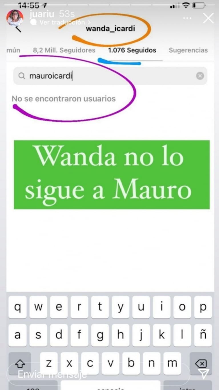 Wanda Nara lanzó un escandaloso mensaje en redes sociales y dejó de seguir a Mauro Icardi: “Otra familia más que te cargaste por zorra”