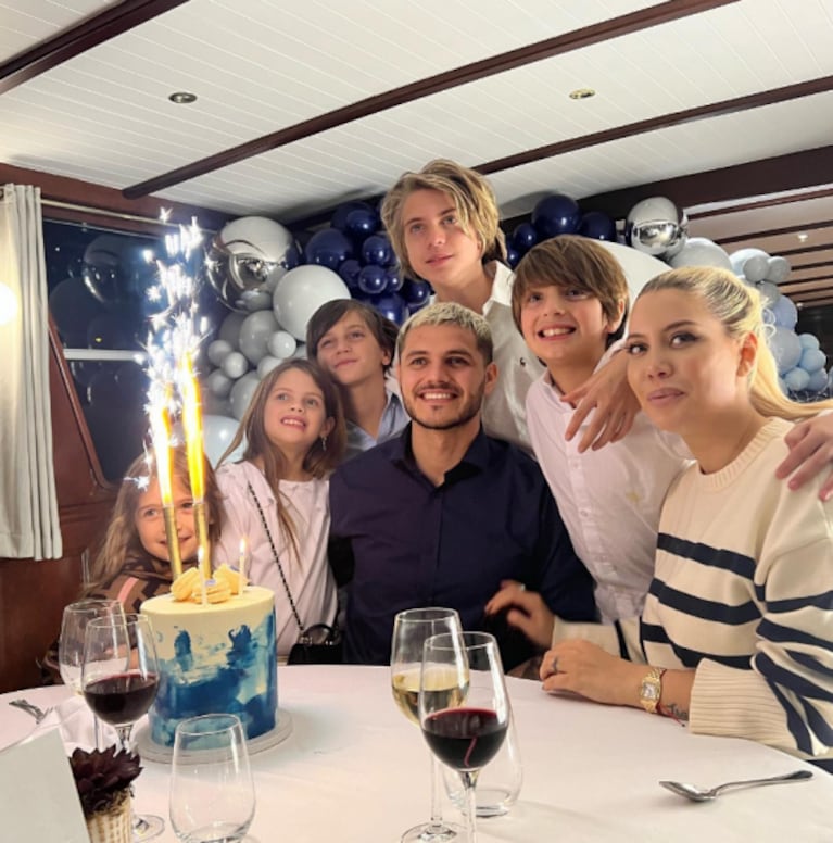 Wanda Nara le festejó el cumpleaños a Mauro Icardi en un barco: "Sos más hermoso por dentro que por fuera, nunca cambies"