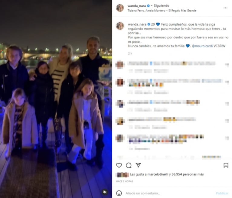 Wanda Nara le festejó el cumpleaños a Mauro Icardi en un barco: "Sos más hermoso por dentro que por fuera, nunca cambies"