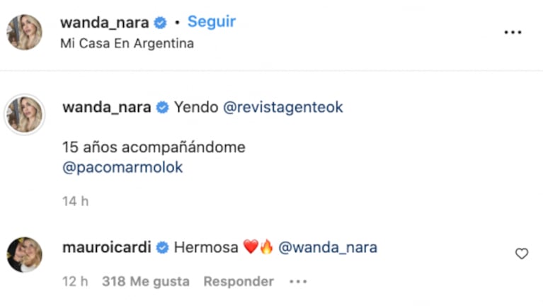 Wanda Nara lució su look "de incógnito" para que no la reconozcan en Buenos Aires e Icardi reaccionó: "Hermosa"