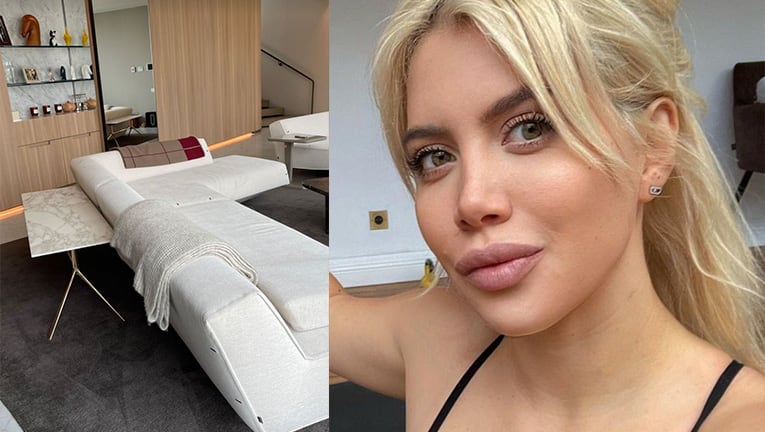 Wanda Nara mostró por primera vez cómo es el moderno living de su casa en Italia.