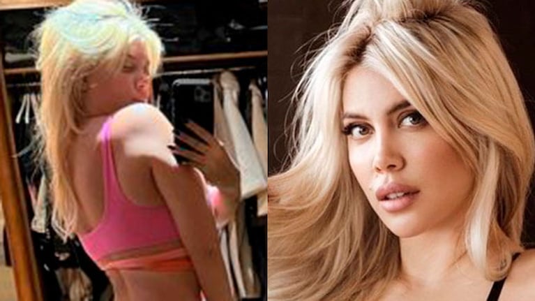 Wanda Nara posó sensual y dejó ver su vestidor.