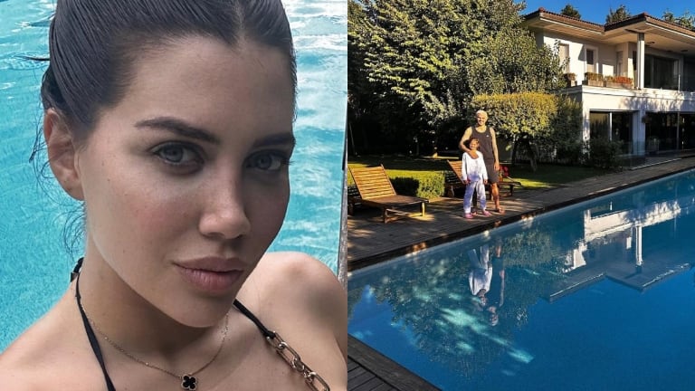 Wanda Nara posó súper sexy en bikini y mostró su lujosa pileta: Mi casa en Estambul