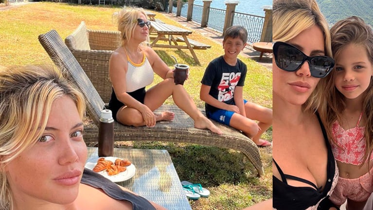 Wanda Nara posteó el álbum de fotos de su estadía en su mansión de Lago di Como.