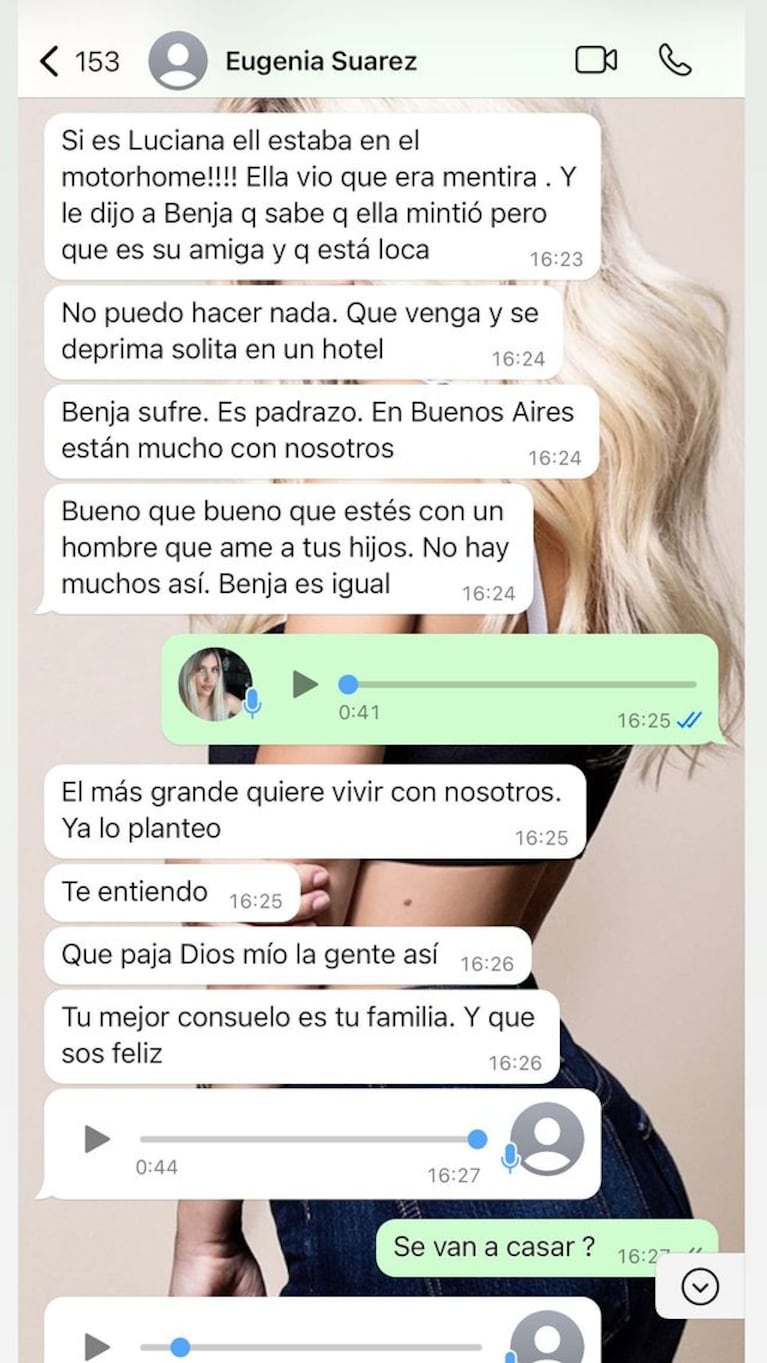 Wanda Nara publicó escandalosos chats privados con la China Suárez: qué decía la actriz sobre Pampita