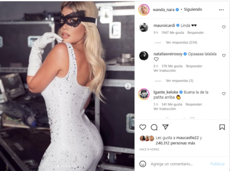 Wanda Nara publicó sensuales fotos y recibió mensajes de Mauro Icardi y L-Gante