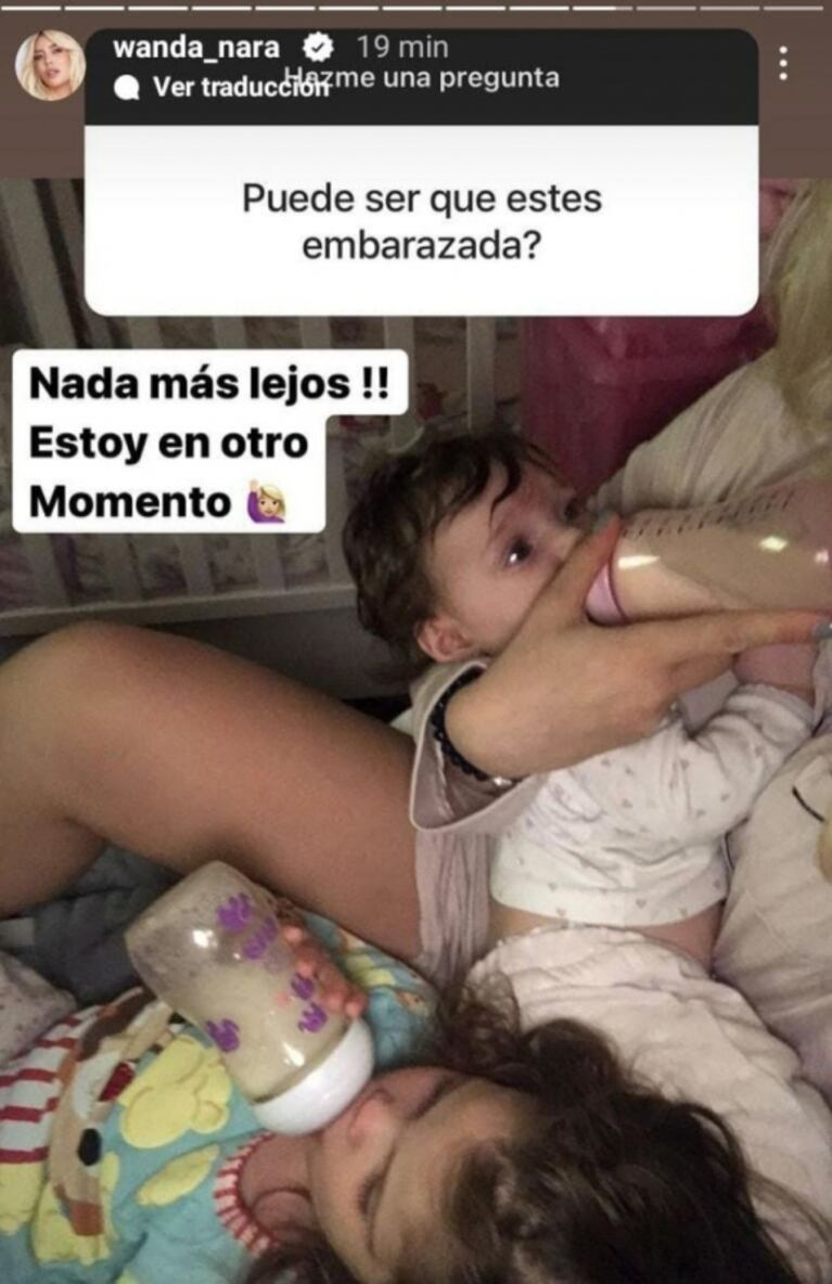 Wanda Nara respondió sin filtros cuando le preguntaron si está embarazada: "Nada más lejos"