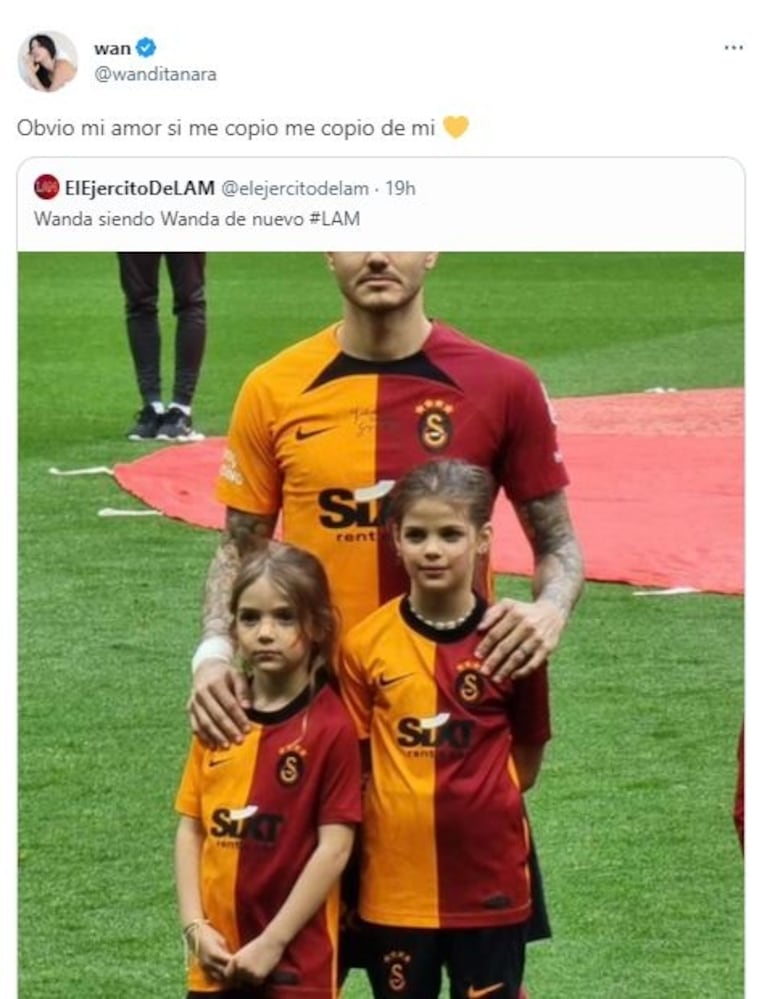 Wanda Nara saltó con todo cuando cuestionaron un mensaje que le dedicó a Mauro Icardi: "Obvio, mi amor"