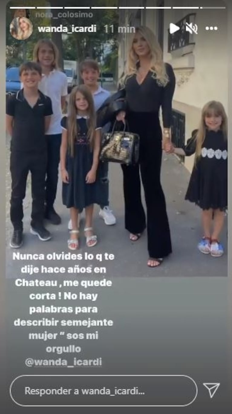 Wanda Nara se conmovió con un profundo mensaje de su mamá y lo visibilizó en su red: "No hay palabras para describir a semejante mujer"