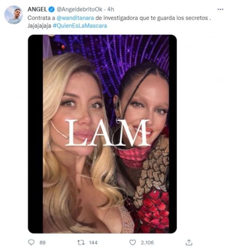 Wanda Nara subió una foto junto a Oriana Sabatini y tuvo que pedir disculpas a Telefe