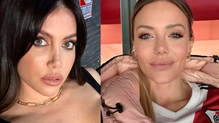 Wanda Nara y Evangelina Anderson, emocionada por el debut de sus hijos en River