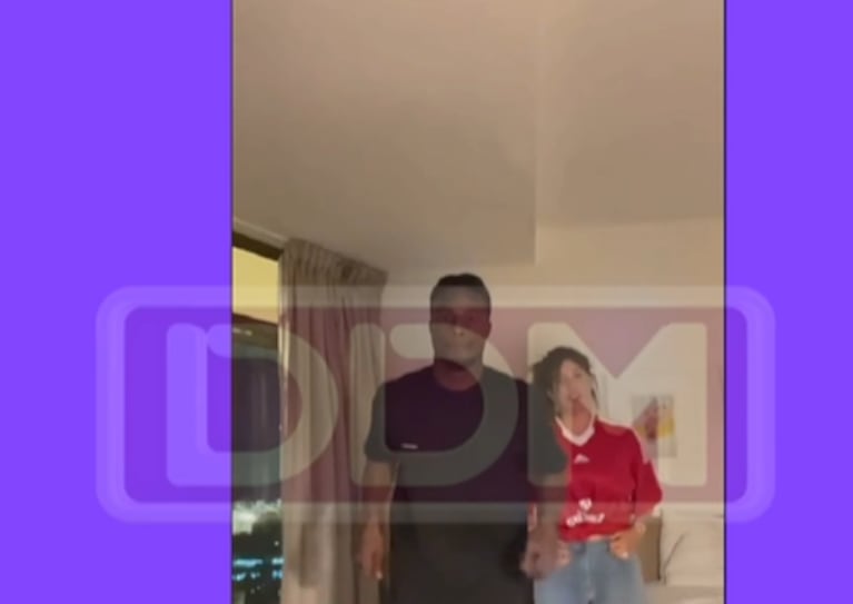 Wanda Nara y Keita Baldé, en enero de 2023, en Dubai (Foto: captura América)