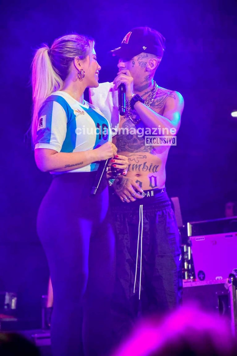 Wanda Nara y L-Gante en Paraguay (Foto: RS Fotos)