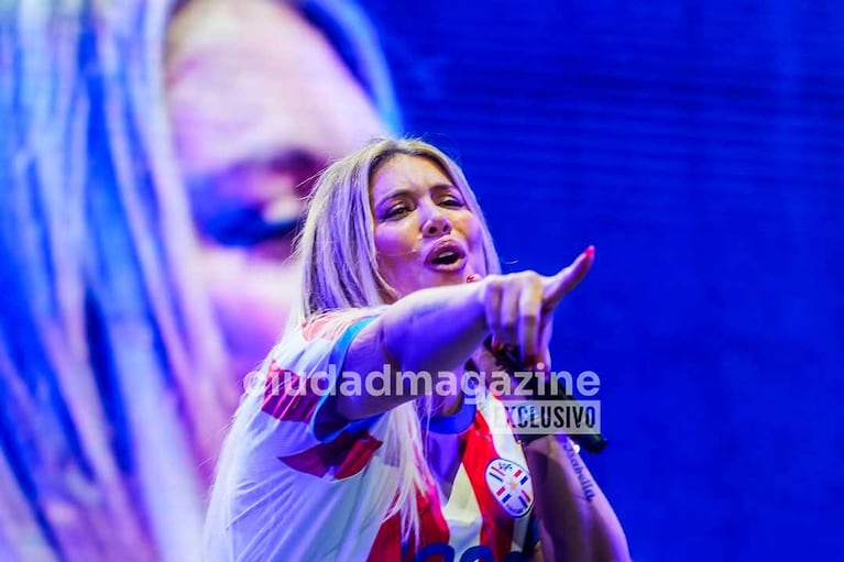 Wanda Nara y L-Gante en Paraguay (Foto: RS Fotos)