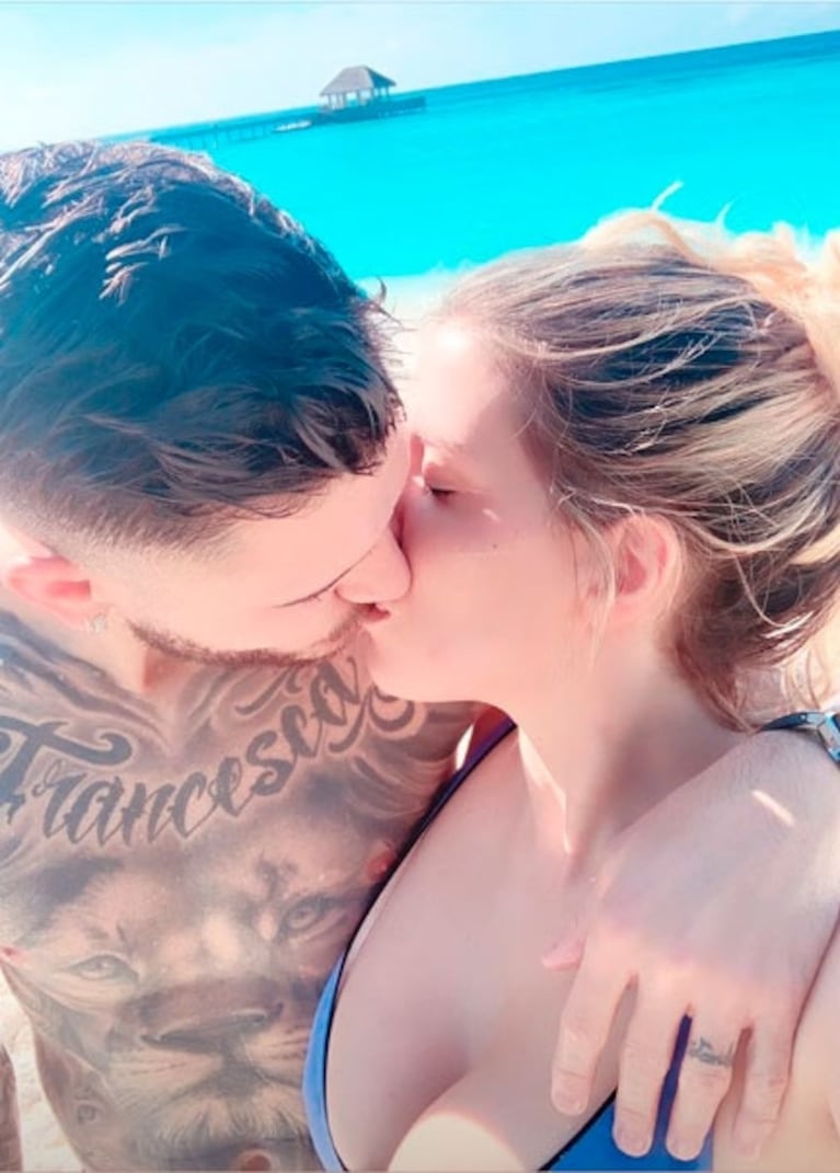 Wanda Nara y Mauro Icardi en Maldivas.