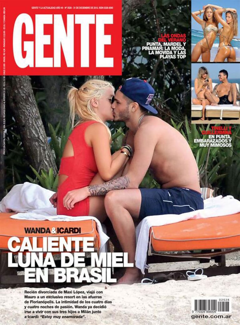 Wanda Nara y Mauro Icardi, fogosos (Foto: revista Gente)