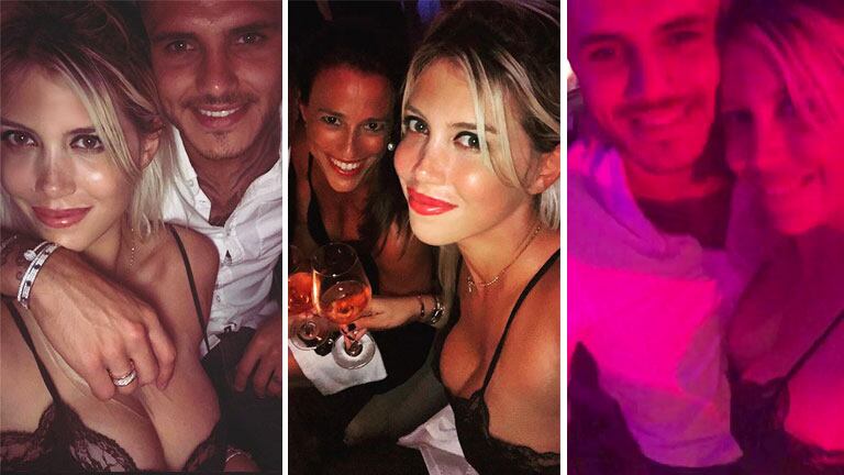 Wanda Nara y Mauro Icardi salieron a bailar con amigos en Ibiza. (Foto: Instagram)