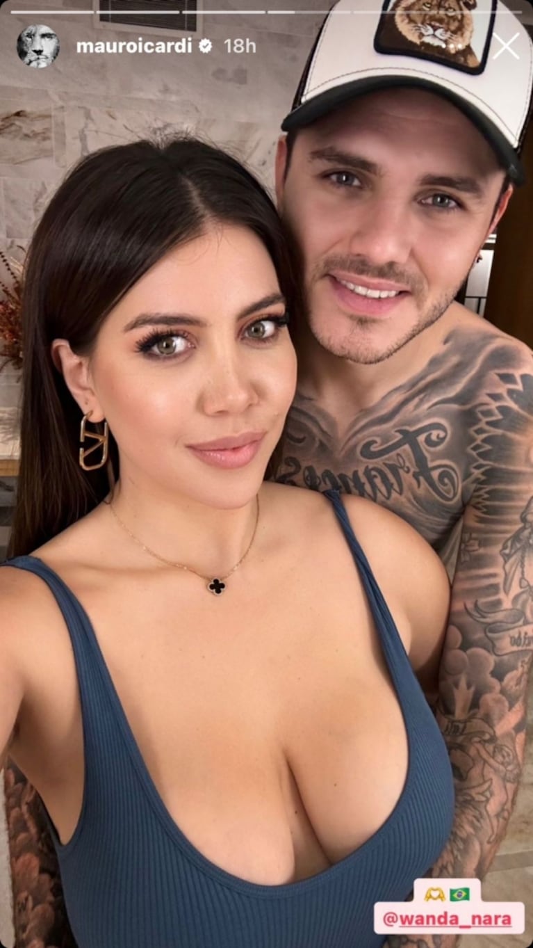 Wanda Nara y Mauro Icardi se fueron de Argentina: las románticas fotos juntos en avión privado