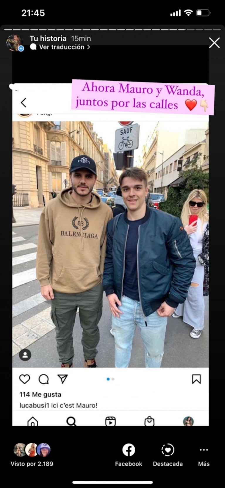 Wanda Nara y Mauro Icardi se mostraron juntos por las calles de París: las fotos que prueban la reconciliación