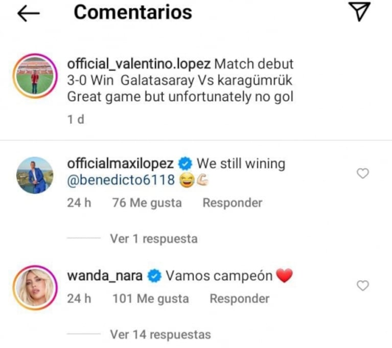 Wanda Nara y Maxi López alentaron a su hijo Valentino, que debutó en el mismo club de Mauro Icardi