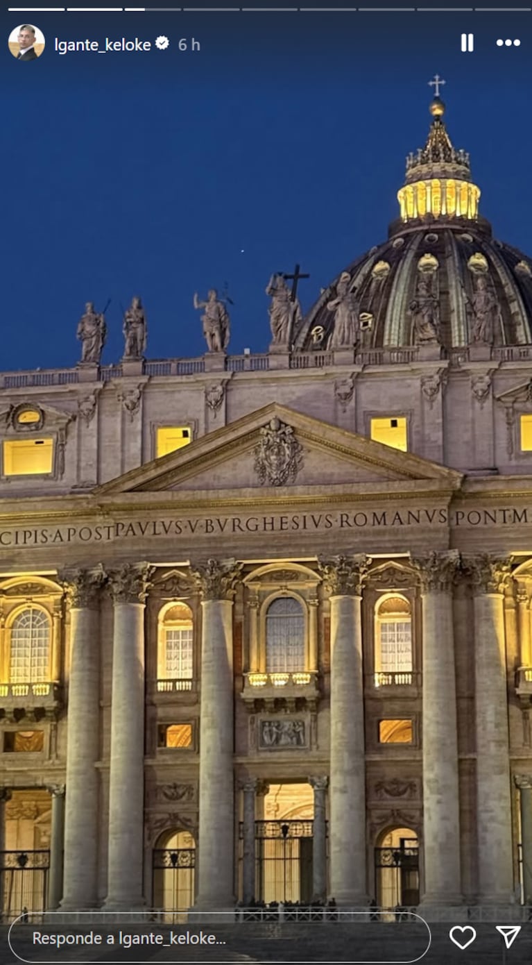 Wanda y L-Gante en el Vaticano.