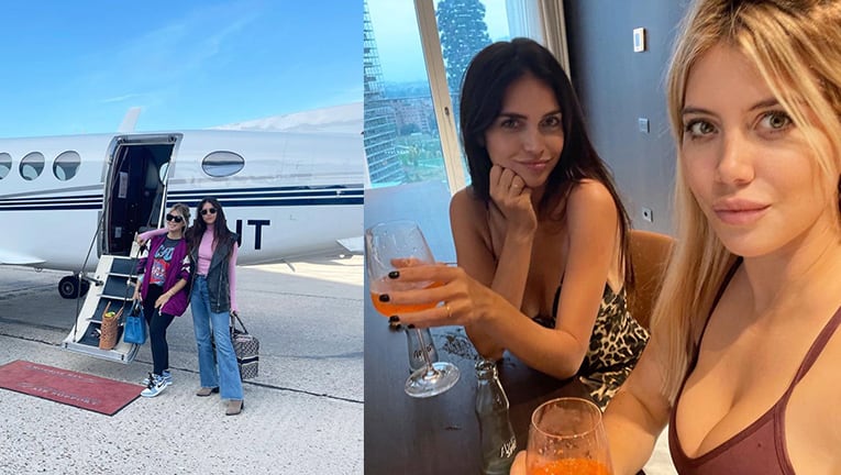 Wanda y Zaira Nara compartieron cómplices fotos juntas recién llegadas La semana de la moda en Milán.