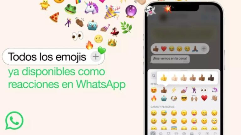 WhatsApp ya permite utilizar cualquier emoji para reaccionar a los mensajes