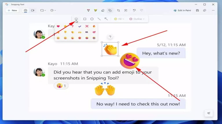 Windows permitirá sumar emojis en capturas de pantallas y  se mete de lleno con el sistema QR: los detalles