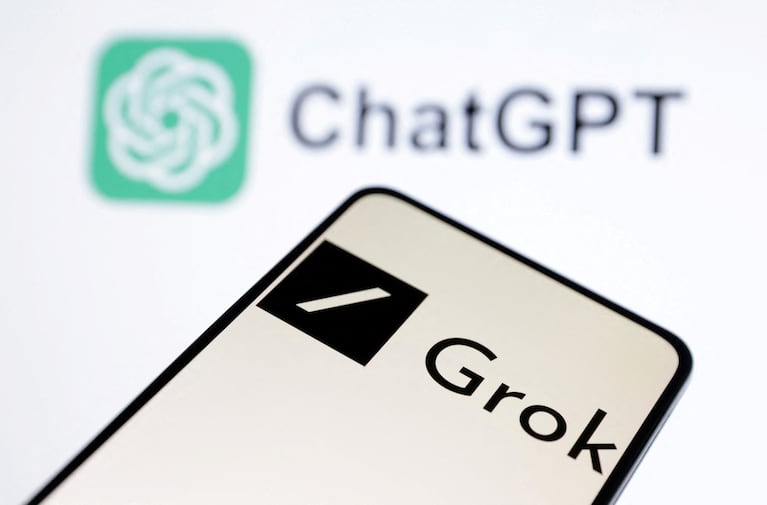 xAI Grok chatbot and ChatGPT logos are seen in this illustration taken, March 11, 2024. REUTERS/Dado Ruvic/Illustration