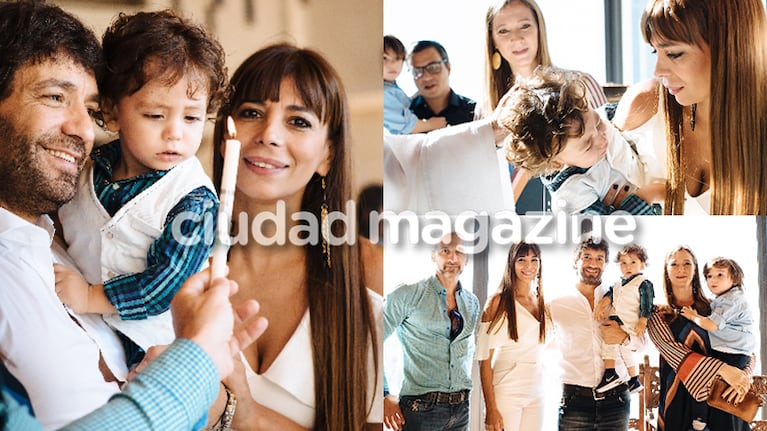 Ximena Capristo y Gustavo Conti bautizaron al pequeño Félix (Fotos: Álbum personal).