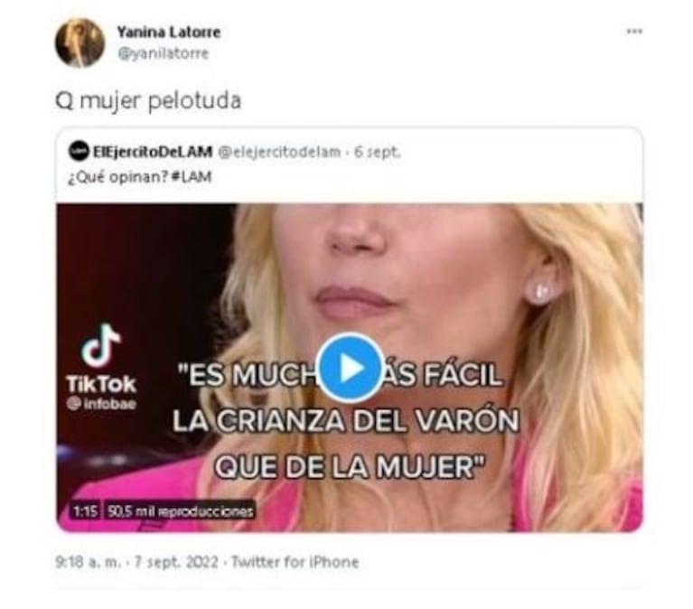 Yanina Latorre criticó con todo a Valeria Mazza por sus declaraciones sobre la crianza de los hijos: “Pobrecita”