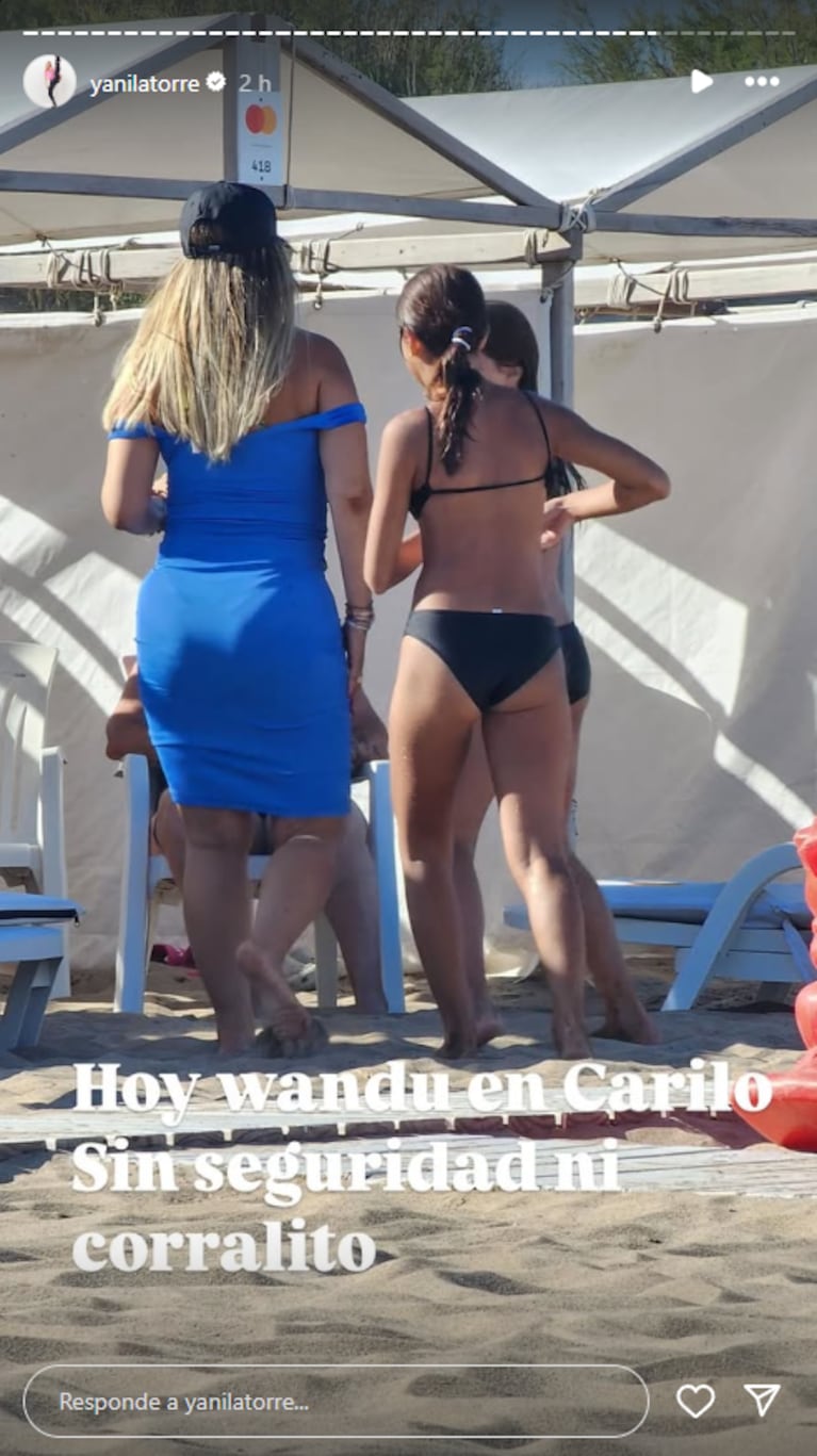 Yanina Latorre destacó que Wanda Nara estaba sin seguridad, un detalle que llamó la atención. (Foto: Instargam / @yanilatorre)