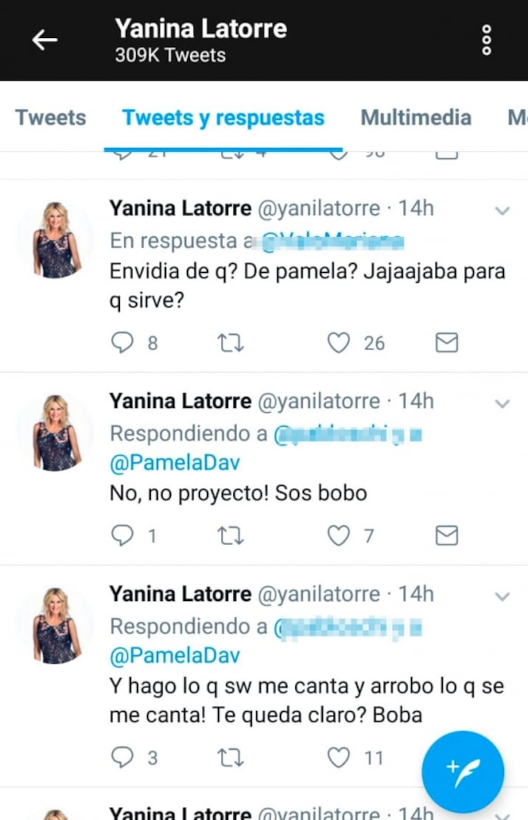 Yanina Latorre, dura tras el regreso de Pamela David a la TV: "El programa es más malo y deprimente que nunca"