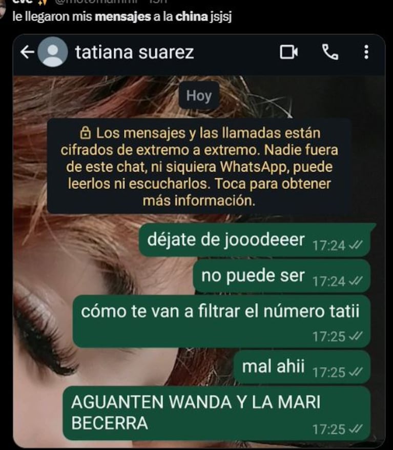 Yanina Latorre filtró el celular de China Suárez: los tremendos mensajes que le mandaron a la actriz