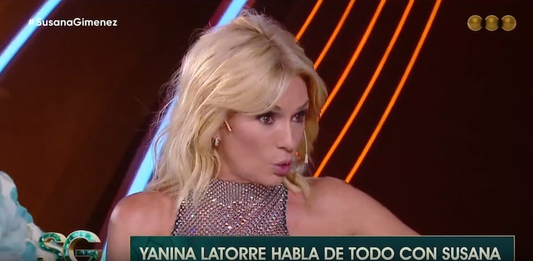 Yanina Latorre reveló en el programa de Susana Giménez detalles explosivos sobre la relación entre Sabrina Rojas y Griselda Siciliani, asegurando que la actriz le enviaba fotos íntimas a Luciano Castro. (Foto: captura de video de telefe).