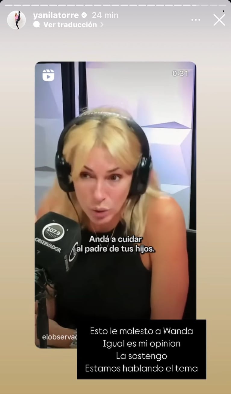 Yanina Latorre sobre Wanda Nara.