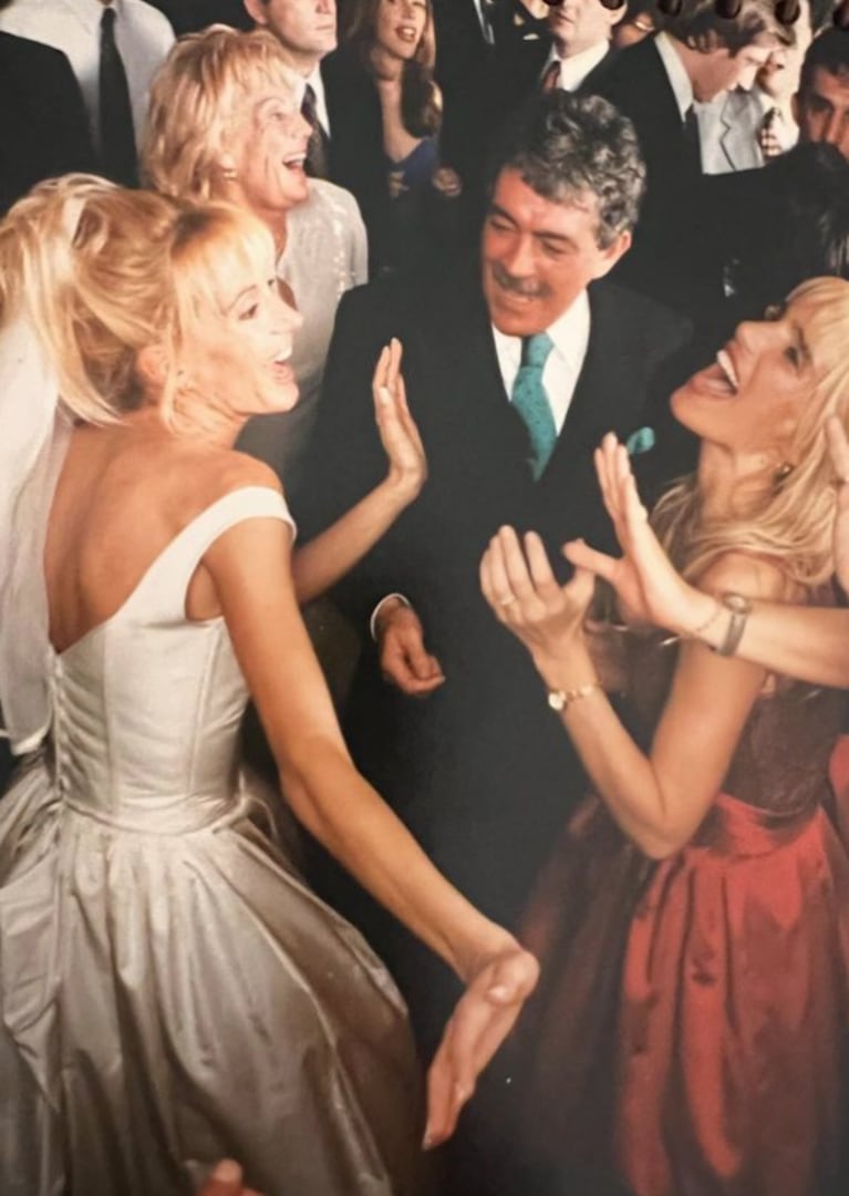 Yanina y Diego en su boda, hace más de 30 años.