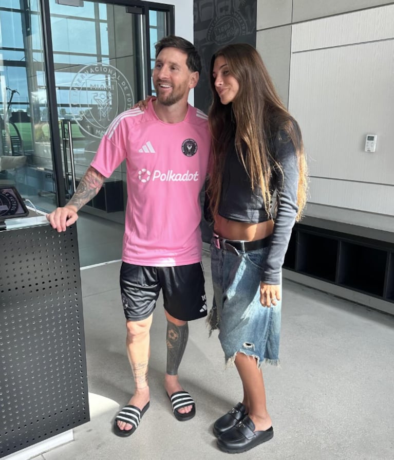 Yanina y su familia se encontraron con Messi.