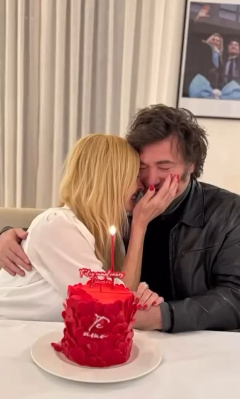 Yuyito sorprendió a Milei en su cumpleaños.