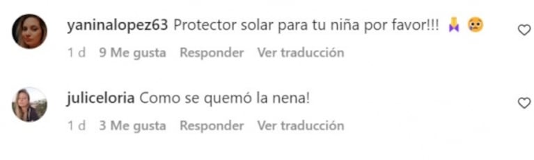 Zaira Nara compartió una tarde con sus hijos y la criticaron por el bronceado de Malaika: "Ponele protector"