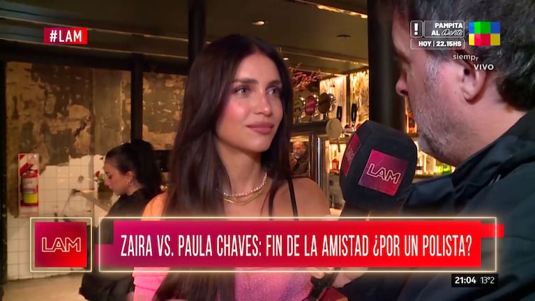 Zaira Nara en una nota con LAM.