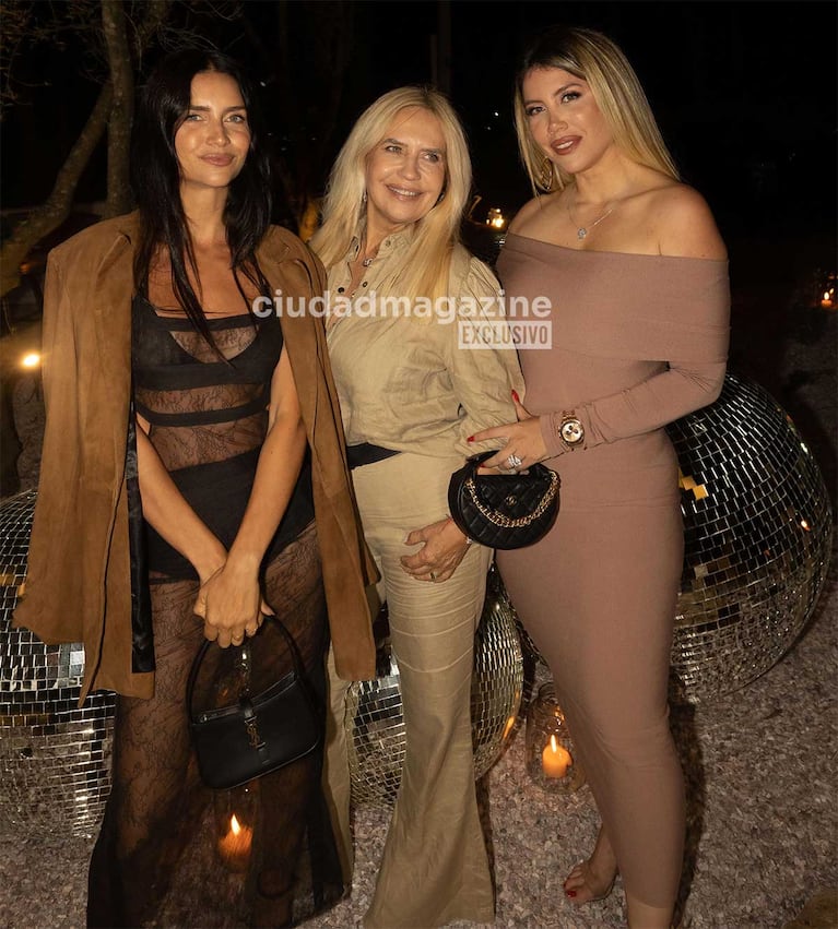 Zaira Nara, Nora Colosimo y Wanda Nara. (Foto: RS)