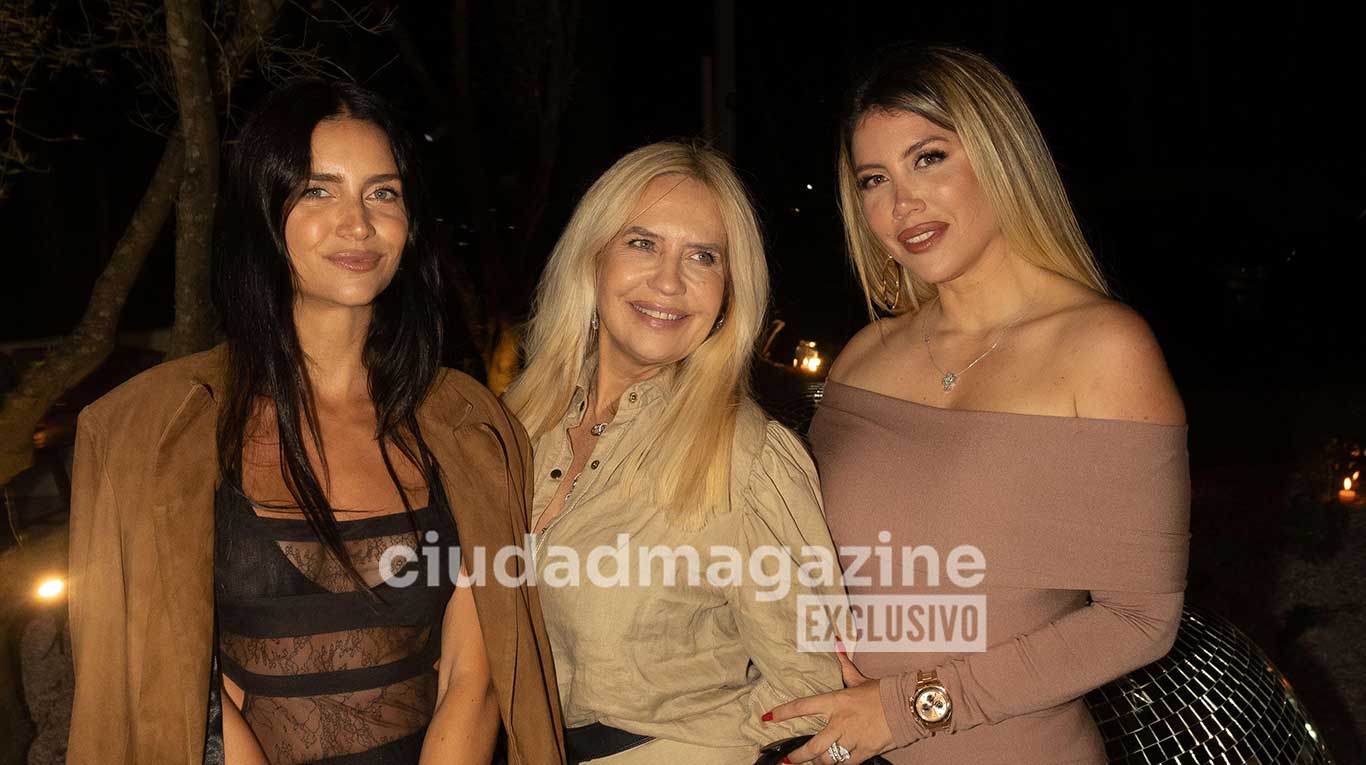 Zaira Nara, Nora Colosimo y Wanda Nara. (Foto: RS)