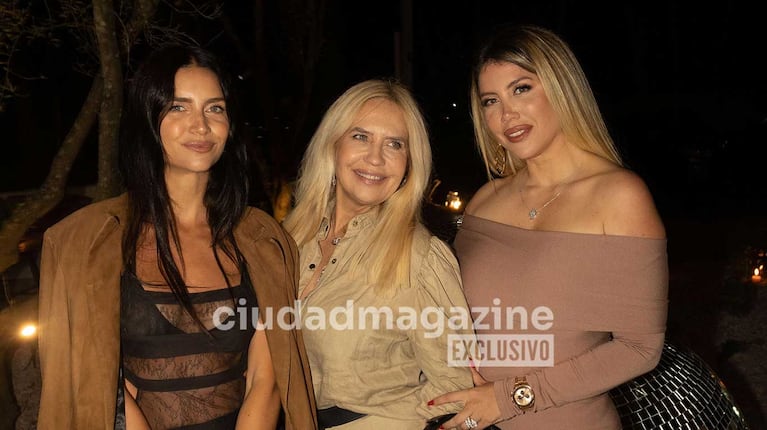 Zaira Nara, Nora Colosimo y Wanda Nara. (Foto: RS)