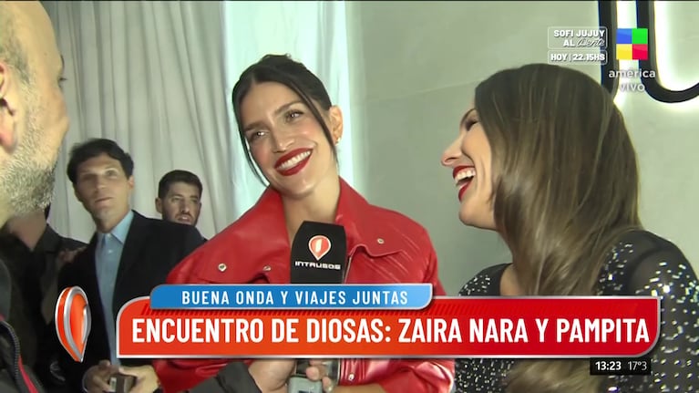 Zaira Nara y Pampita. Foto: Captura de TV