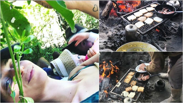 Zaira Nara y su "mañana campestre" en medio de la naturaleza (Fotos: Instagram)