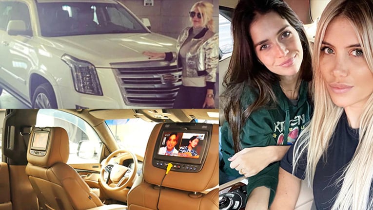 Zaira y Wanda Nara pasearon por París en esta espectacular camioneta de lujo.