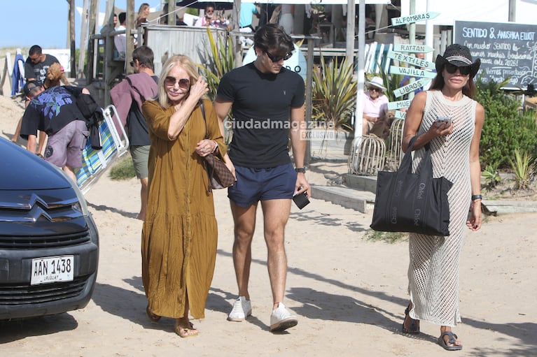 Zulemita Menem, su hijo mayor Luca y su madre Zulema en Punta del Este (Imágen: RS Fotos).